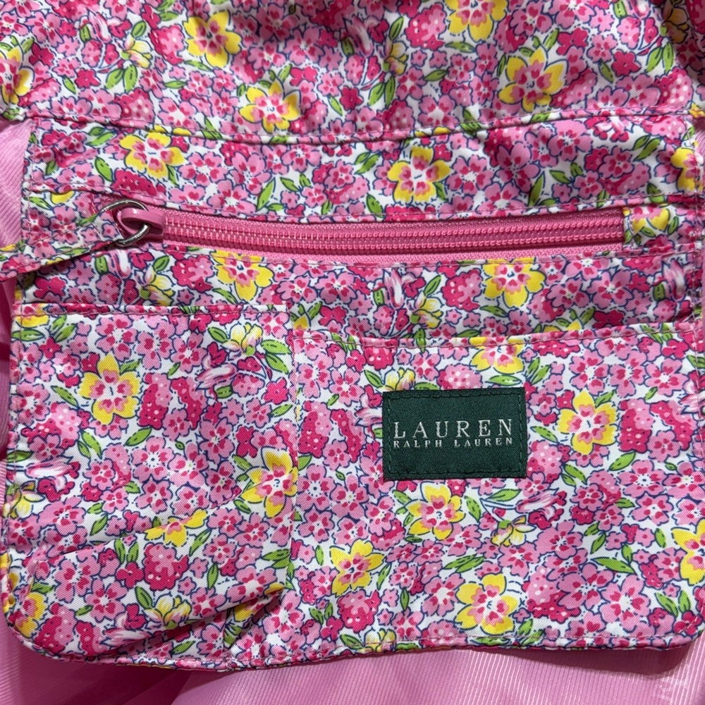 Lauren Ralph Lauren Floral Pink Tote Bag - Picture 6 of 9